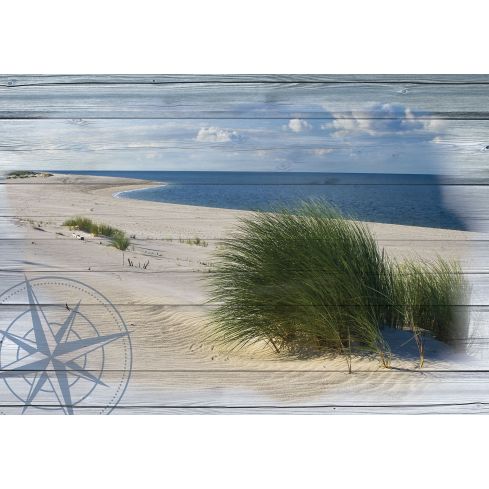 Krajobraz Plaża Imitacja Desek Drewno