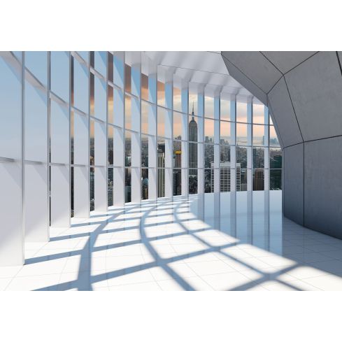 3D Tunel Okno Widok Nowy Jork