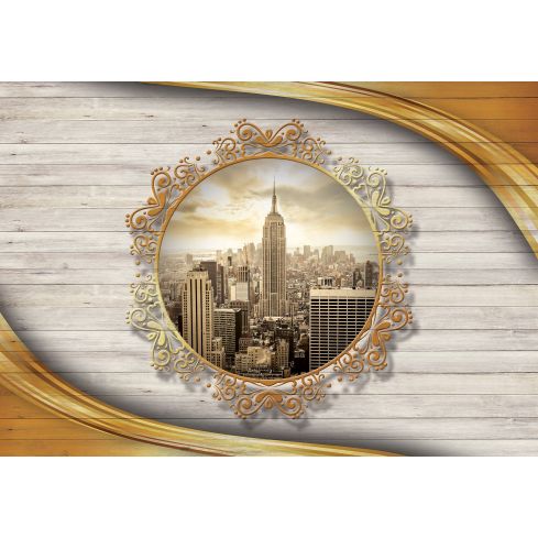 3D Dziura Ornamenty Drewno Nowy Jork