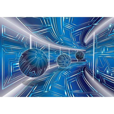 Abstrakcja 3D Geometryczny Tunel Kule
