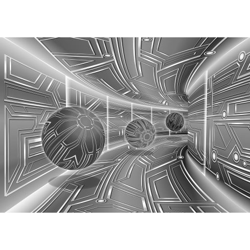 Abstrakcja 3D Geometryczny Tunel Kule