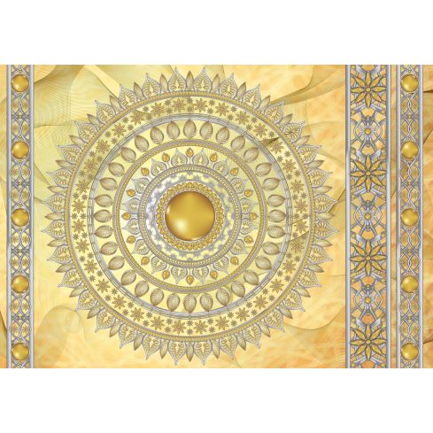 Abstrakcja Mandala Złoto Ornamenty Indie