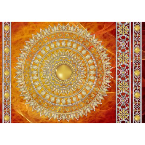 Abstrakcja Mandala Złote Ornamenty Indie