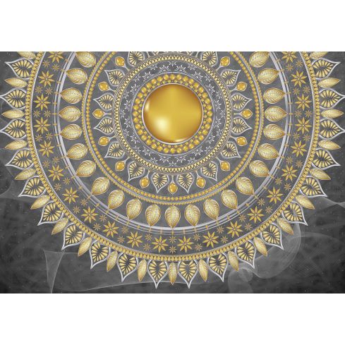 Abstrakcja Mandala Złoto Ornamenty Indyjskie
