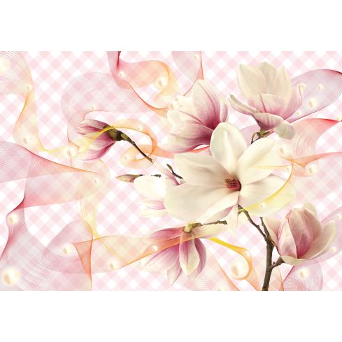 Natura Kwiaty Magnolia Różowa Abstrakcja