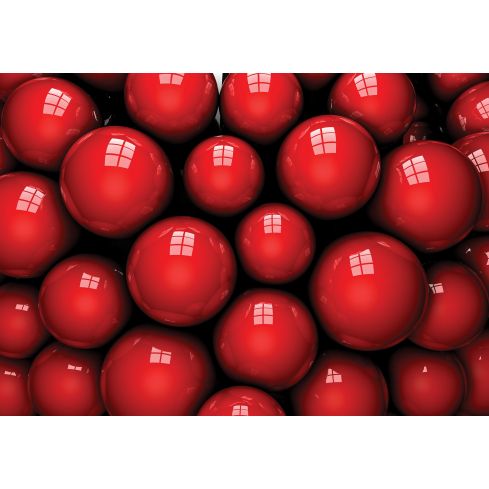 Abstrakcja 3D Czerwone Kule Zbliżenie
