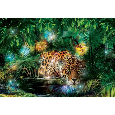 3D Abstrakcja Botaniczna Jaguar Dżungla