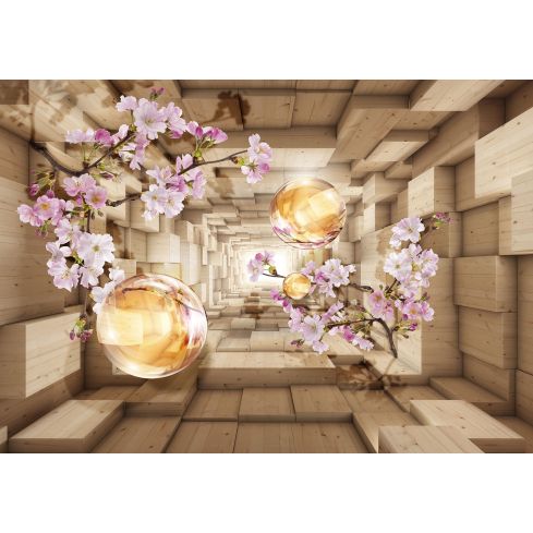 3D Tunel Abstrakcja Kule Kwiaty