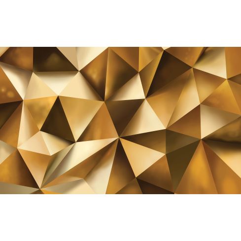 Abstrakcja Geometryczna 3D Złota Struktura
