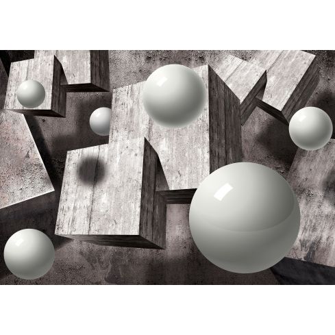 3D Abstrakcja Przestrzenna Kule Geometria