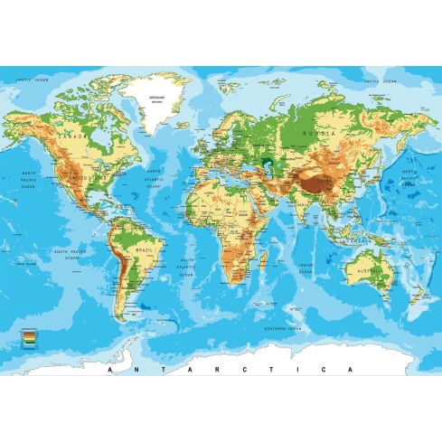 Mapa Świata Klasyczna Edukacyjna Globus