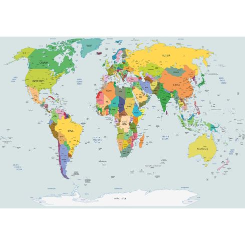 Mapa Świata Fizyczna Edukacyjna Szkolna