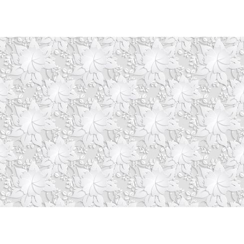 Abstrakcja Ornamenty Białe Kwiaty 3D