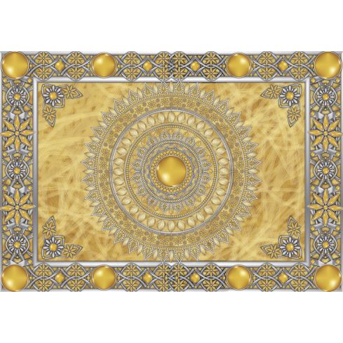 Abstrakcja Mandala Złoto Ornamenty Indie