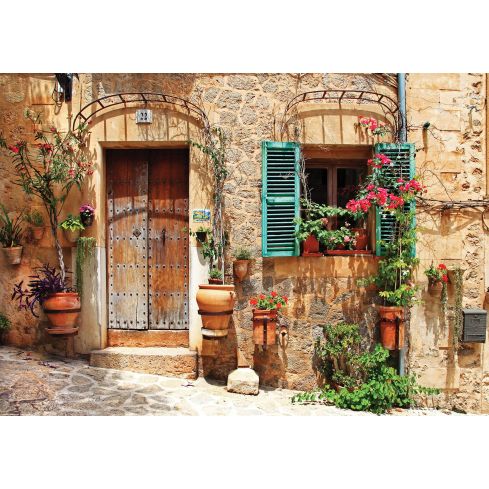 Architektura Rustykalna Kwiaty Dom Uliczka