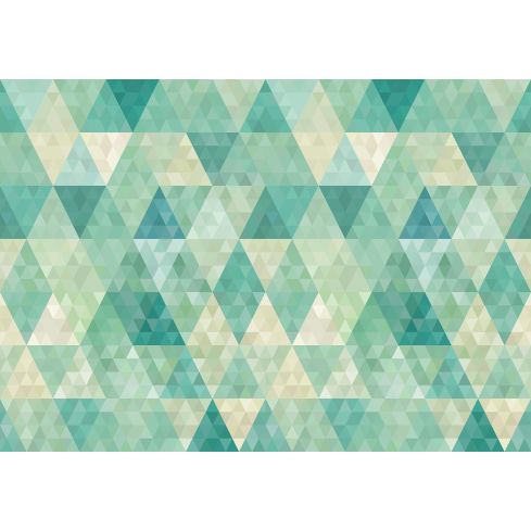 Abstrakcja Geometryczna Zielone Trójkąty Mozaika