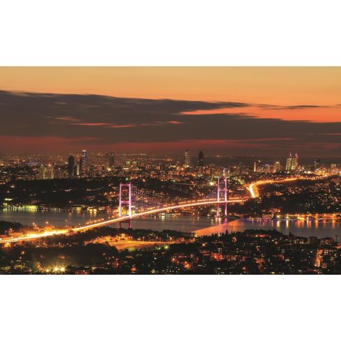 Miasto Nocą Metropolia Widok Krajobraz