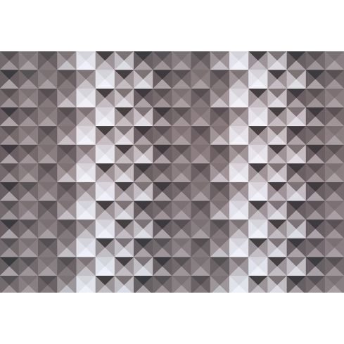 Abstrakcja Geometryczna Kostki 3D Szarości