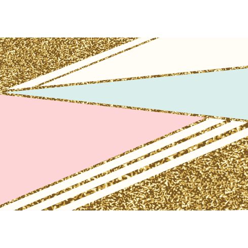 Abstrakcja Geometryczna Złote Linie Pastele