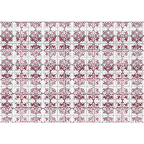 Abstrakcja Geometryczna Kafelki Orientalne Czerwony