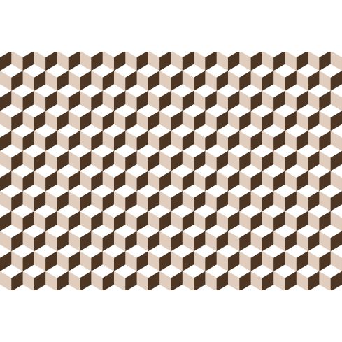 Abstrakcja 3D Geometryczne Beżowe Kostki