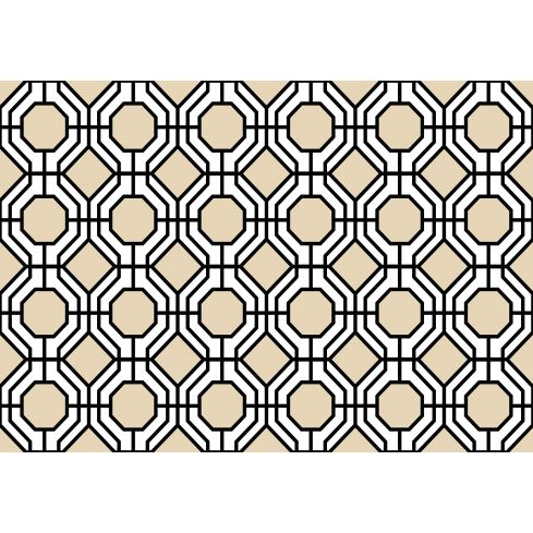 Abstrakcja Geometryczna Beżowe Art Deco