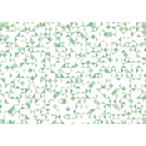 Abstrakcja Geometryczna Zielono Białe Trójkąty