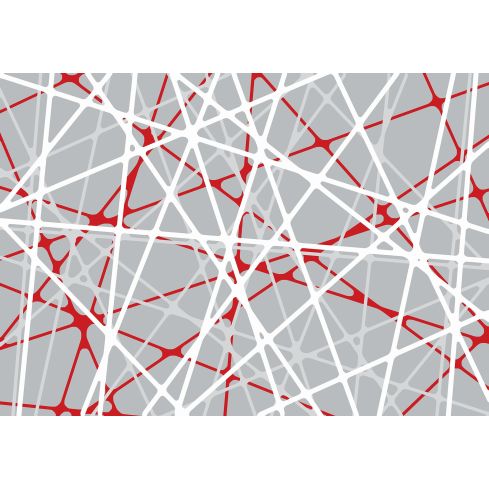Abstrakcja Geometryczna Linie Czerwone Białe