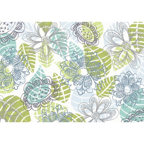 Natura Kwiaty Liście Szaro Zielone