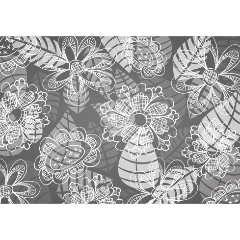 Natura Kwiaty Liście Szarości Ornamenty