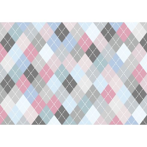 Abstrakcja Geometryczna Pastelowe Romby Linie