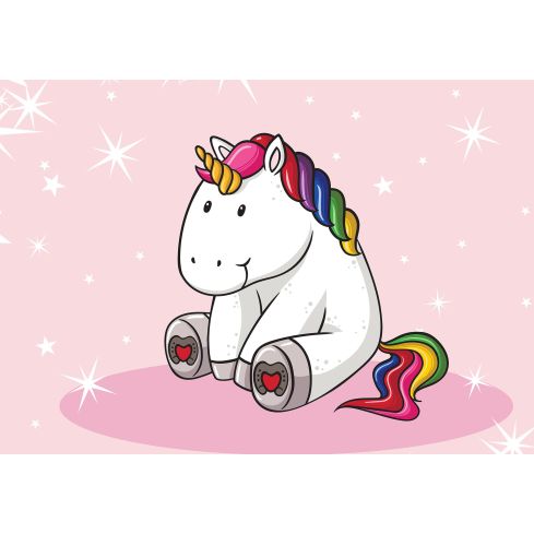 Dla Dzieci Dziewczynka Jednorożec Tęcza Różowy