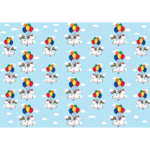 Dla Dzieci Jednorożce Tęcza Niebieski Dziewczynka