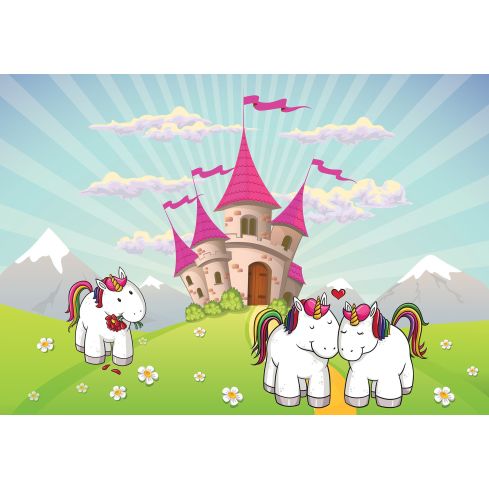 Dla Dzieci Dziewczynka Jednorożce Zamek Różowy