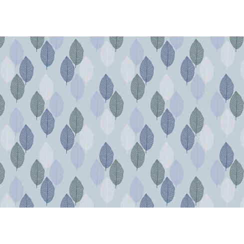 Natura Liście Niebieska Mozaika Listki