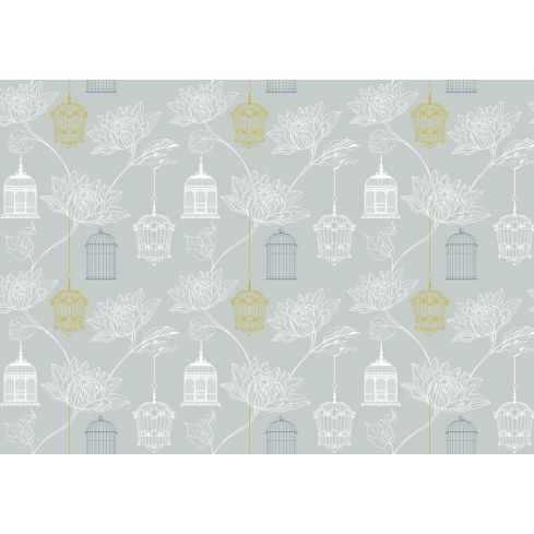 Abstrakcja Ornamenty Klatki Ptaki Liście