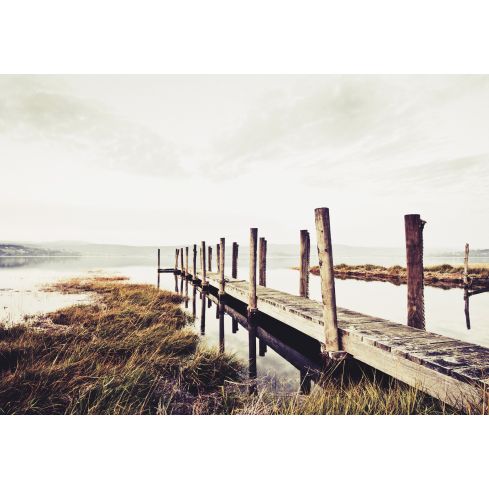 Krajobraz Natury Jezioro Pomost Sepia