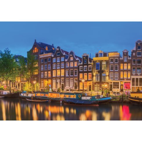 Panorama Miasta Amsterdam Widok Rzeka