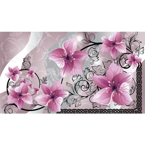 Natura Kwiaty Ornamenty Różowa Abstrakcja