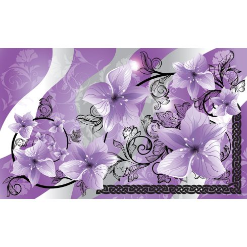 Natura Kwiaty Ornamenty Fioletowa Abstrakcja