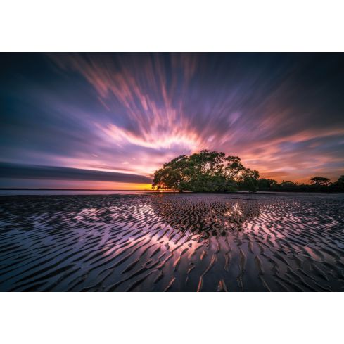 Krajobraz Plaża Morze Zachód Słońca