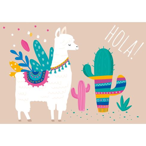 Dla Dzieci Dziewczynka Lama Kaktusy Boho