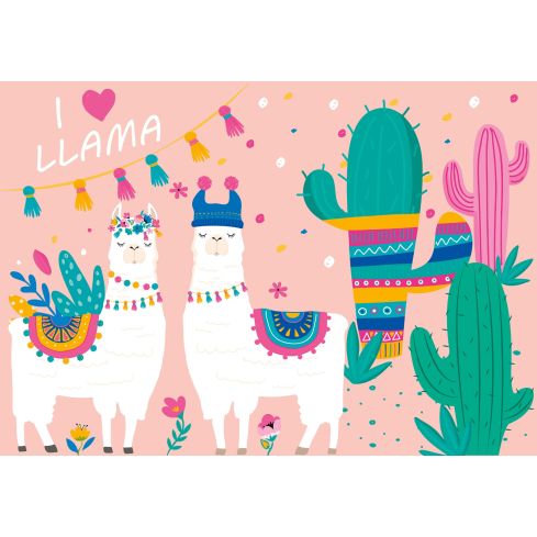Dla Dzieci Dziewczynka Lama Kaktusy Boho