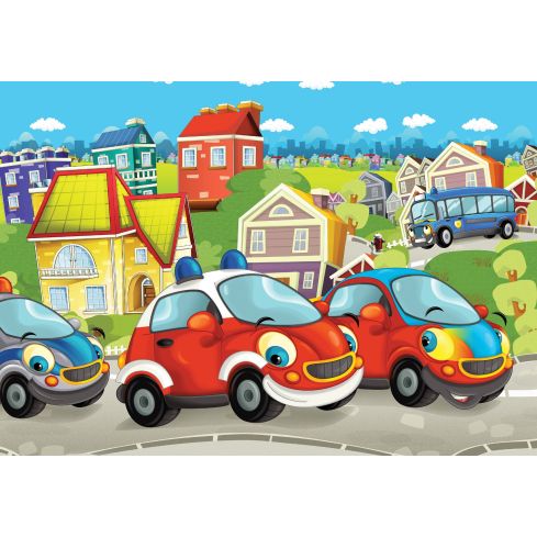 Dla Dzieci Chłopcy Autka Miasteczko Bajka