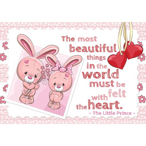 Dla Dzieci Dziewczynka Różowy Króliczki Napisy