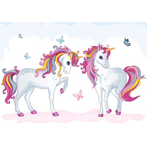 Dla Dzieci Jednorożce Dziewczynka Koniki Motyle