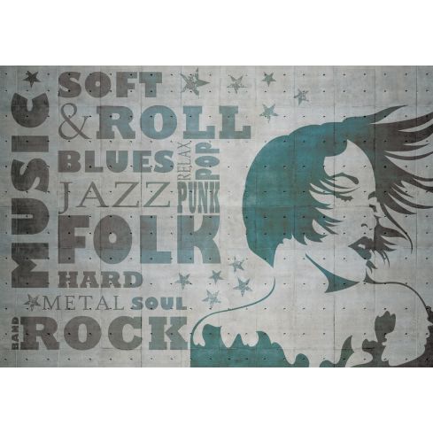 Struktura Beton Imitacja Muzyka Dziewczyna