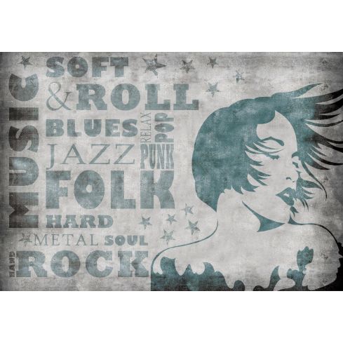 Struktura Beton Loft Muzyka Dziewczyna