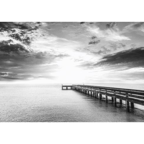 Krajobraz Natury Pomost Czarno-Biały
