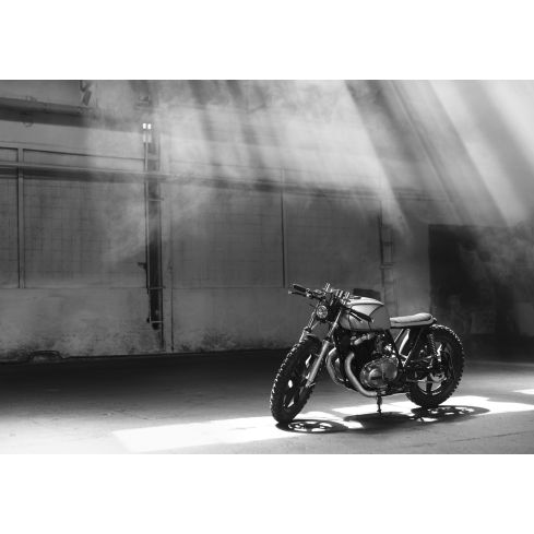 Transport Motor Motocykl Czarno Biały